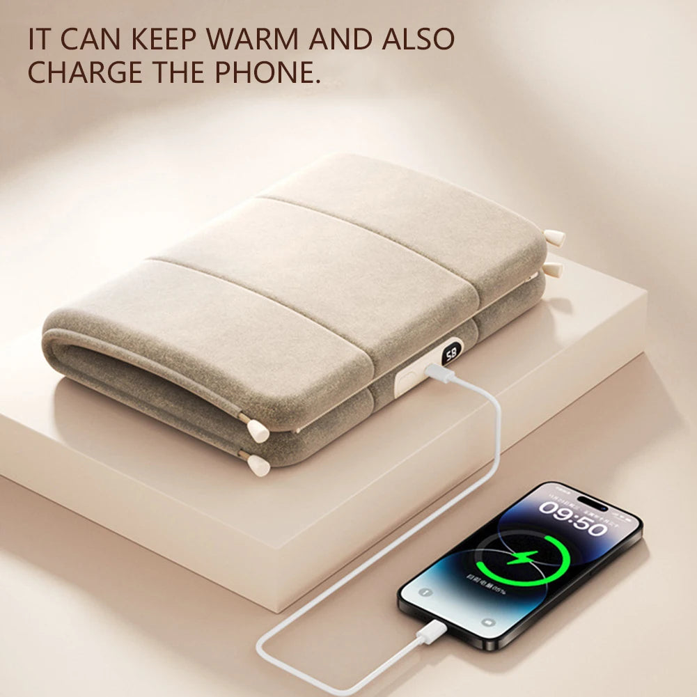 Rechargeable Hand Warmers Graphene Quick Heating Hand Warmer Bag Power Bank Electric Heated Hand Warmer Muff Portable Women Kids
