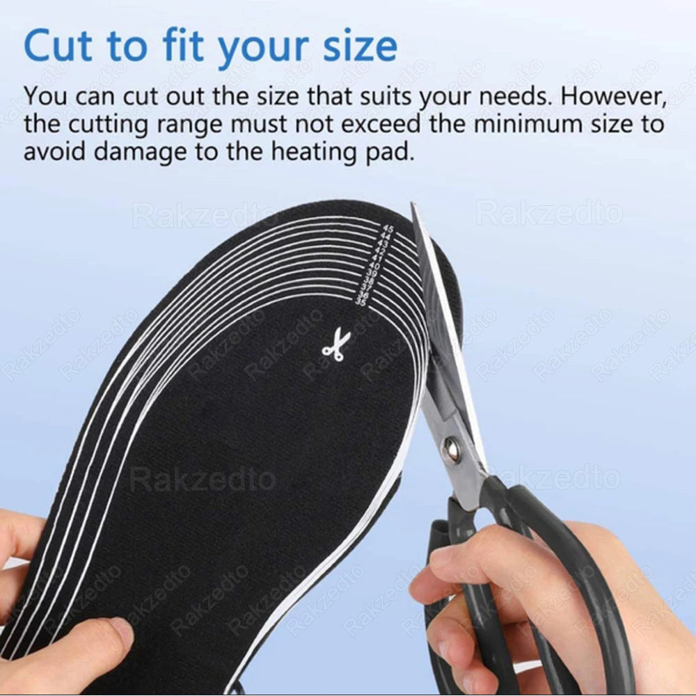 Usb Heated Shoe Insoles for Men Women Winter Outdoor Skiing Feet Warmer Shoes Pad Battery Electric Heating Thermal Insoles
