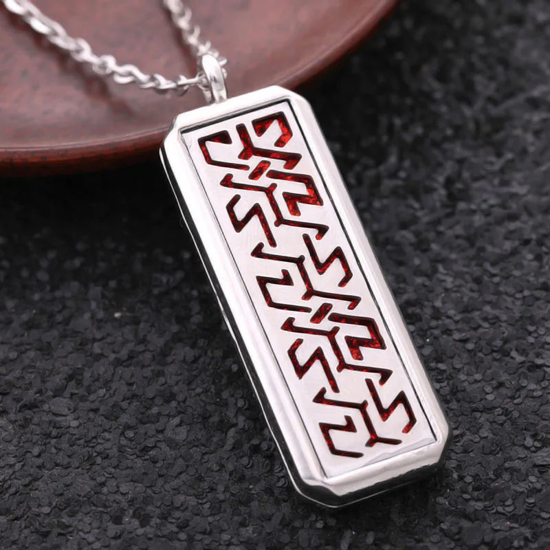 2025 New Glamour Aromatherapy Pendant Square Stainless Steel Necklace Essential oil Perfume Diffuser Locket Romantic Accessories
