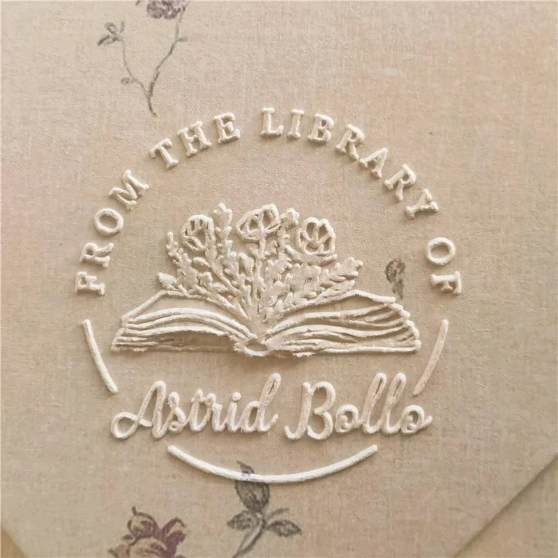 Personalized Book Embosser Custom Library Embosser Seal Customized This Book Belongs To,Custom Book Stamp from the library of