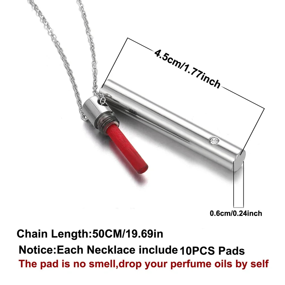 Aromatherapy Necklace Diffuser Pendant 316L Stainless Steel Locket Aroma Perfume Oils Essential Oil Diffuser Pendant Necklace