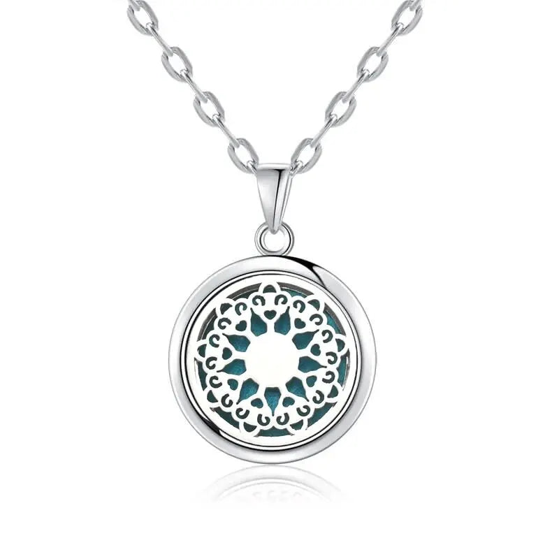 New Tree Of Life Aromatherapy Necklace Stainless Steel Essential Oil Diffuser Amulet Perfume Locket Pendant Women Jewelry Gift