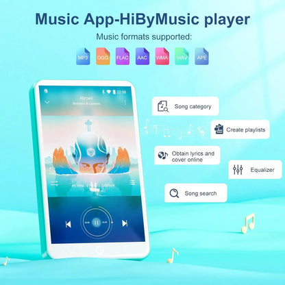 Oilsky Android 9.0 MP3 player, 16GB/80GB  supports Bluetooth and Wi-Fi, built-in FM radio and e-book function,  up to 512G