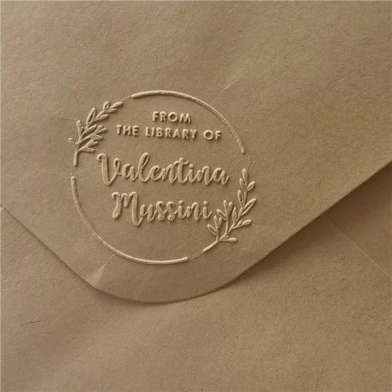 Personalized Book Embosser Custom Library Embosser Seal Customized This Book Belongs To,Custom Book Stamp from the library of