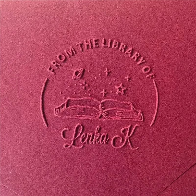 Personalized Book Embosser Custom Library Embosser Seal Customized This Book Belongs To,Custom Book Stamp from the library of