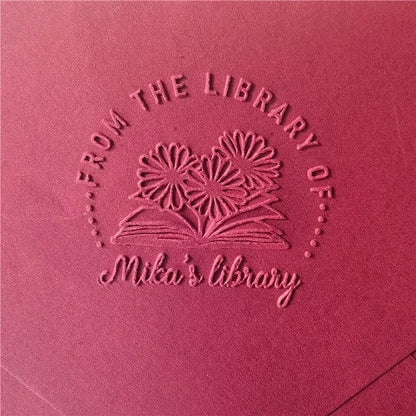 Personalized Book Embosser Custom Library Embosser Seal Customized This Book Belongs To,Custom Book Stamp from the library of