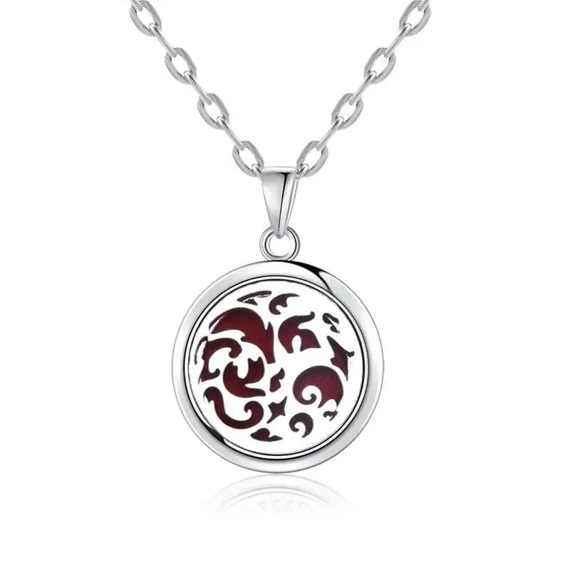 New Tree Of Life Aromatherapy Necklace Stainless Steel Essential Oil Diffuser Amulet Perfume Locket Pendant Women Jewelry Gift