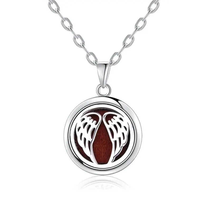 New Tree Of Life Aromatherapy Necklace Stainless Steel Essential Oil Diffuser Amulet Perfume Locket Pendant Women Jewelry Gift