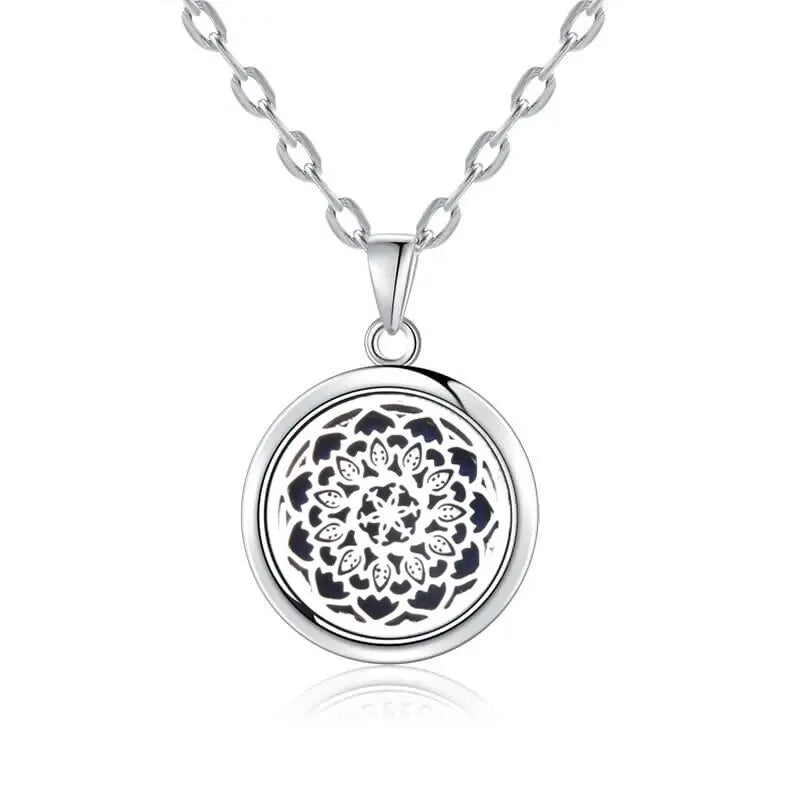 New Tree Of Life Aromatherapy Necklace Stainless Steel Essential Oil Diffuser Amulet Perfume Locket Pendant Women Jewelry Gift