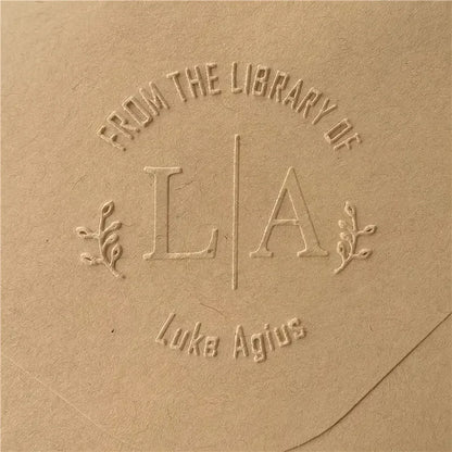 Personalized Book Embosser Custom Library Embosser Seal Customized This Book Belongs To,Custom Book Stamp from the library of