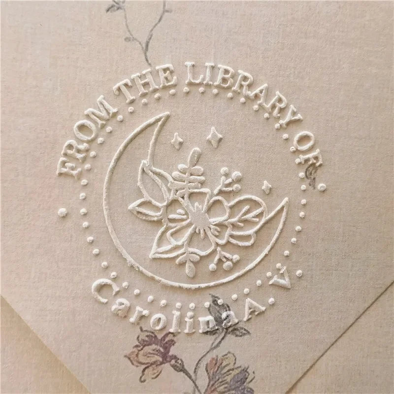 Personalized Book Embosser Custom Library Embosser Seal Customized This Book Belongs To,Custom Book Stamp from the library of
