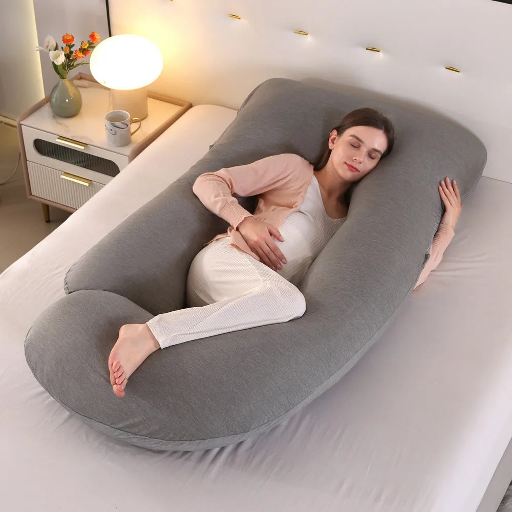 JIABINFU Cute Castle Pregnancy Pillows, Soft U-Shape Maternity Pillow with Removable Cover,Pregnancy Must Haves