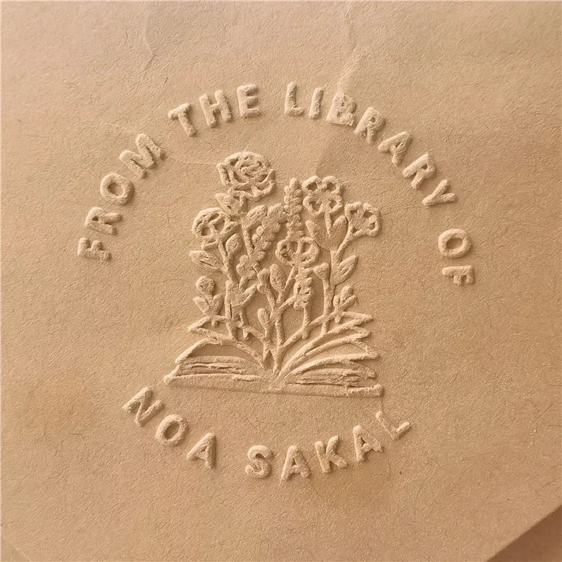 Personalized Book Embosser Custom Library Embosser Seal Customized This Book Belongs To,Custom Book Stamp from the library of