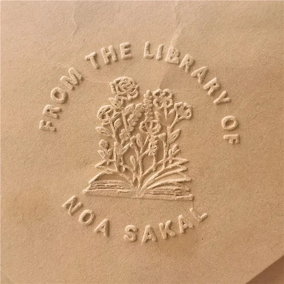 Personalized Book Embosser Custom Library Embosser Seal Customized This Book Belongs To,Custom Book Stamp from the library of