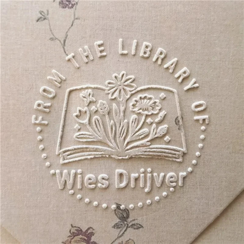 Personalized Book Embosser Custom Library Embosser Seal Customized This Book Belongs To,Custom Book Stamp from the library of