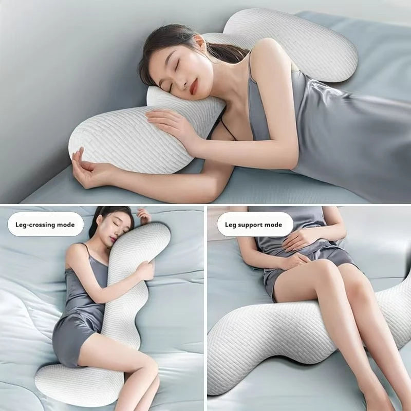 Memory Foam Ergonomic Pillow For Side Sleepers Long Hugging Body Bedding Pillow Maternity Pillow for Sleeping Rebound Cushion
