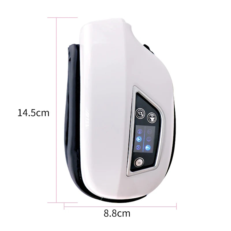 Heated Eye Massager with Bluetooth Music, Vibration Air Pressure Mask for Eye Strain Relief, Dry Eye & Sleep Improvement Masaje