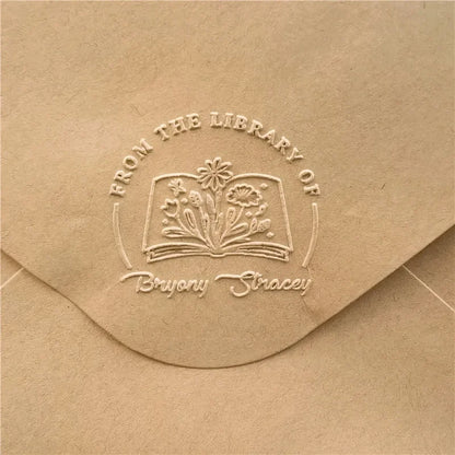 Personalized Book Embosser Custom Library Embosser Seal Customized This Book Belongs To,Custom Book Stamp from the library of