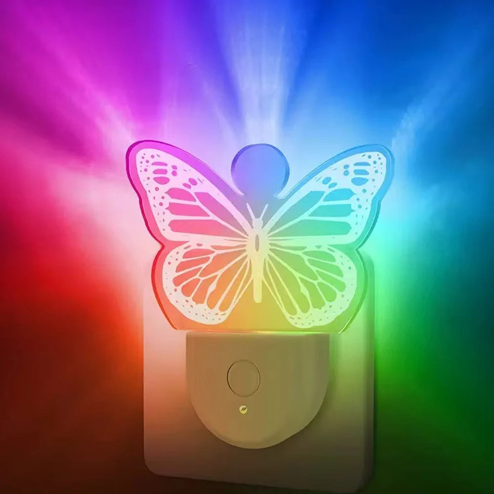 RGB color ambience decorated LED nightlights EU US UK Plug Holiday Party Party Room Bedroom lights