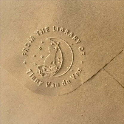 Personalized Book Embosser Custom Library Embosser Seal Customized This Book Belongs To,Custom Book Stamp from the library of