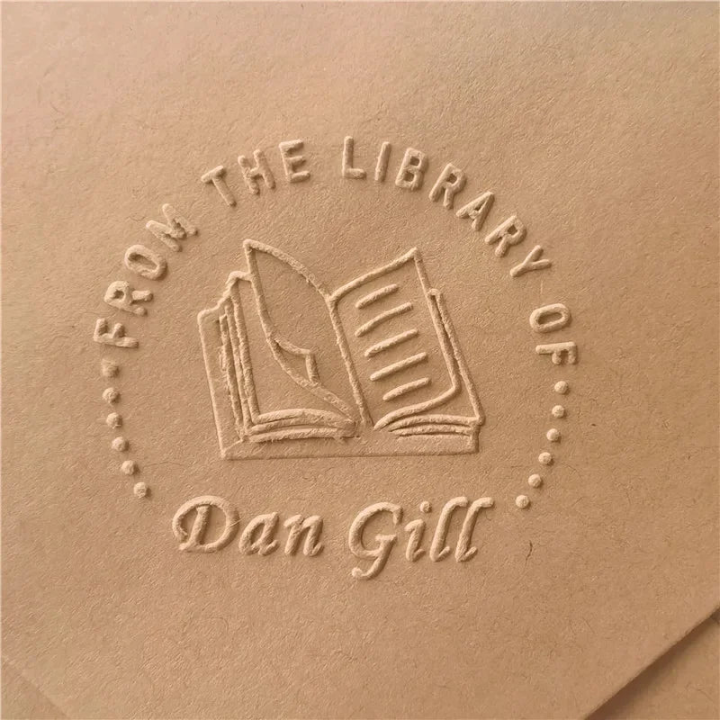 Personalized Book Embosser Custom Library Embosser Seal Customized This Book Belongs To,Custom Book Stamp from the library of
