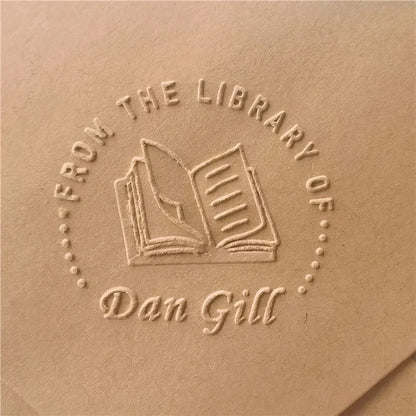 Personalized Book Embosser Custom Library Embosser Seal Customized This Book Belongs To,Custom Book Stamp from the library of