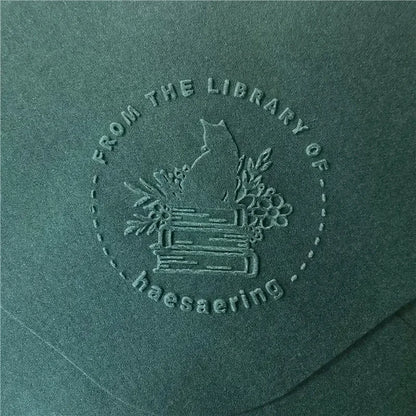 Personalized Book Embosser Custom Library Embosser Seal Customized This Book Belongs To,Custom Book Stamp from the library of