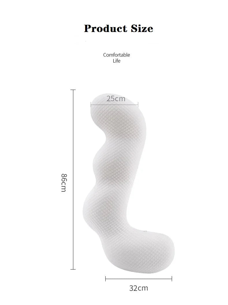 Memory Foam Ergonomic Pillow For Side Sleepers Long Hugging Body Bedding Pillow Maternity Pillow for Sleeping Rebound Cushion