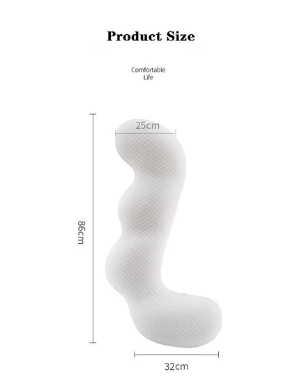 Memory Foam Ergonomic Pillow For Side Sleepers Long Hugging Body Bedding Pillow Maternity Pillow for Sleeping Rebound Cushion