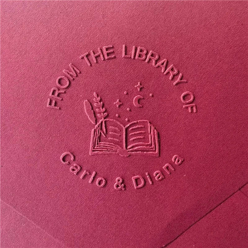 Personalized Book Embosser Custom Library Embosser Seal Customized This Book Belongs To,Custom Book Stamp from the library of