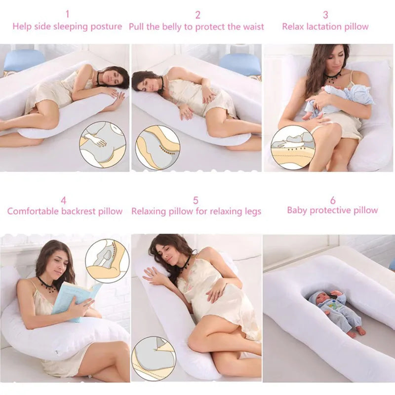 Pregnancy Pillow 130*70cm Sleeping Waist Pillow for Pregnant Women Nursing Pillow Breastfeeding Cushion for Women