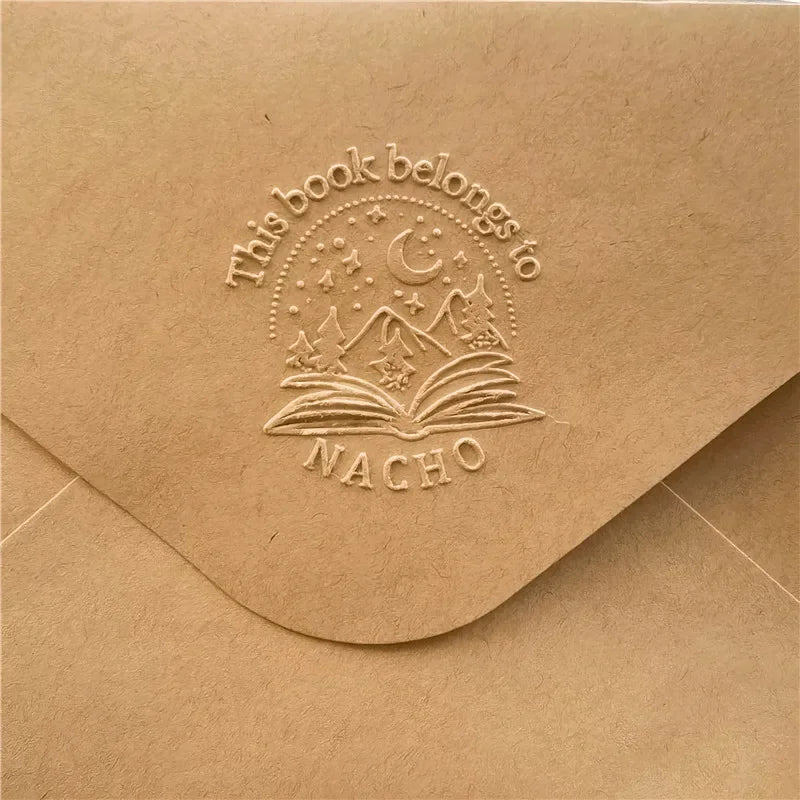Personalized Book Embosser Custom Library Embosser Seal Customized This Book Belongs To,Custom Book Stamp from the library of