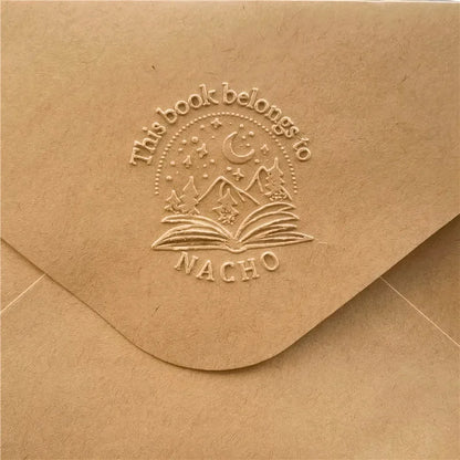 Personalized Book Embosser Custom Library Embosser Seal Customized This Book Belongs To,Custom Book Stamp from the library of