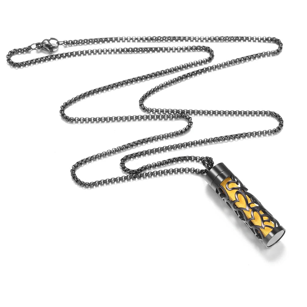 Black Stainless Steel Aromatherapy Necklace Diffuser Pendant Spiral Open Essential Oil Perfume Locket Personalized Gifts for Her