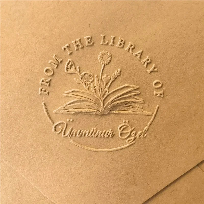 Personalized Book Embosser Custom Library Embosser Seal Customized This Book Belongs To,Custom Book Stamp from the library of