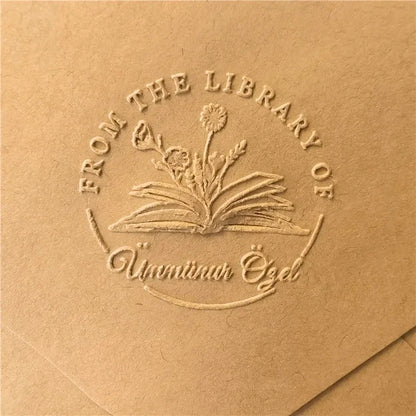 Personalized Book Embosser Custom Library Embosser Seal Customized This Book Belongs To,Custom Book Stamp from the library of