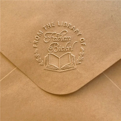 Personalized Book Embosser Custom Library Embosser Seal Customized This Book Belongs To,Custom Book Stamp from the library of