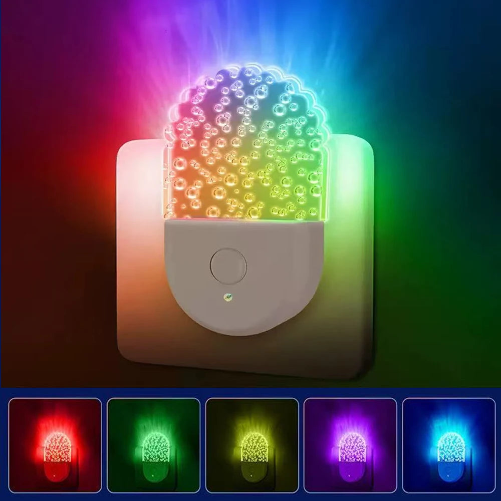 RGB color ambience decorated LED nightlights EU US UK Plug Holiday Party Party Room Bedroom lights