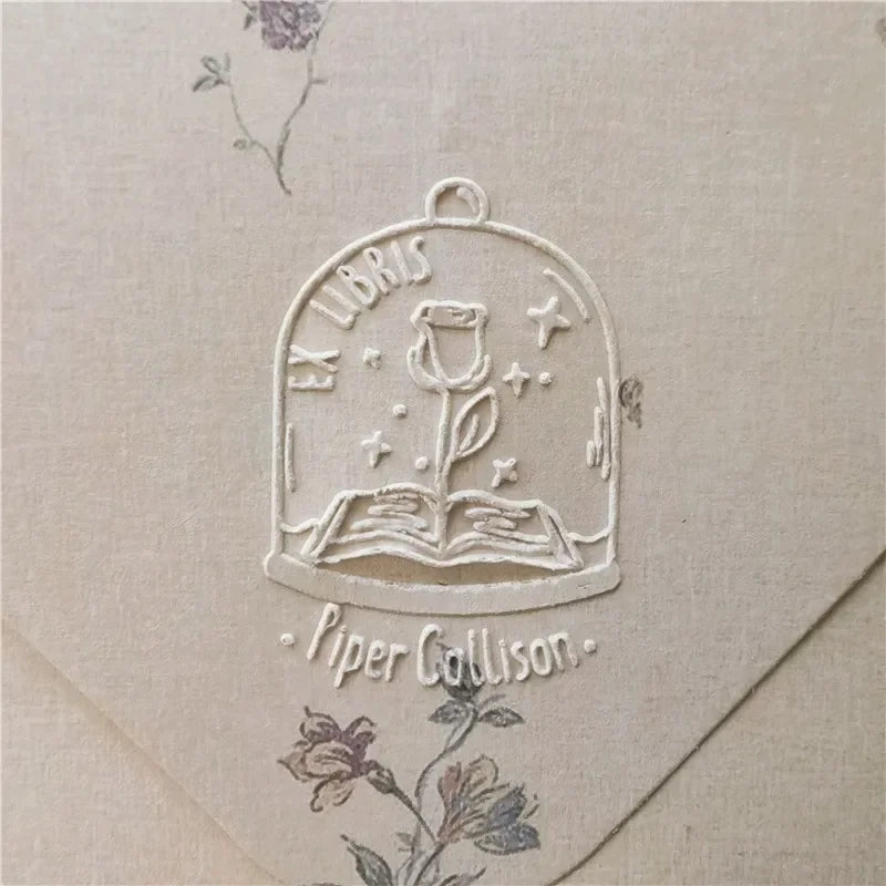 Personalized Book Embosser Custom Library Embosser Seal Customized This Book Belongs To,Custom Book Stamp from the library of