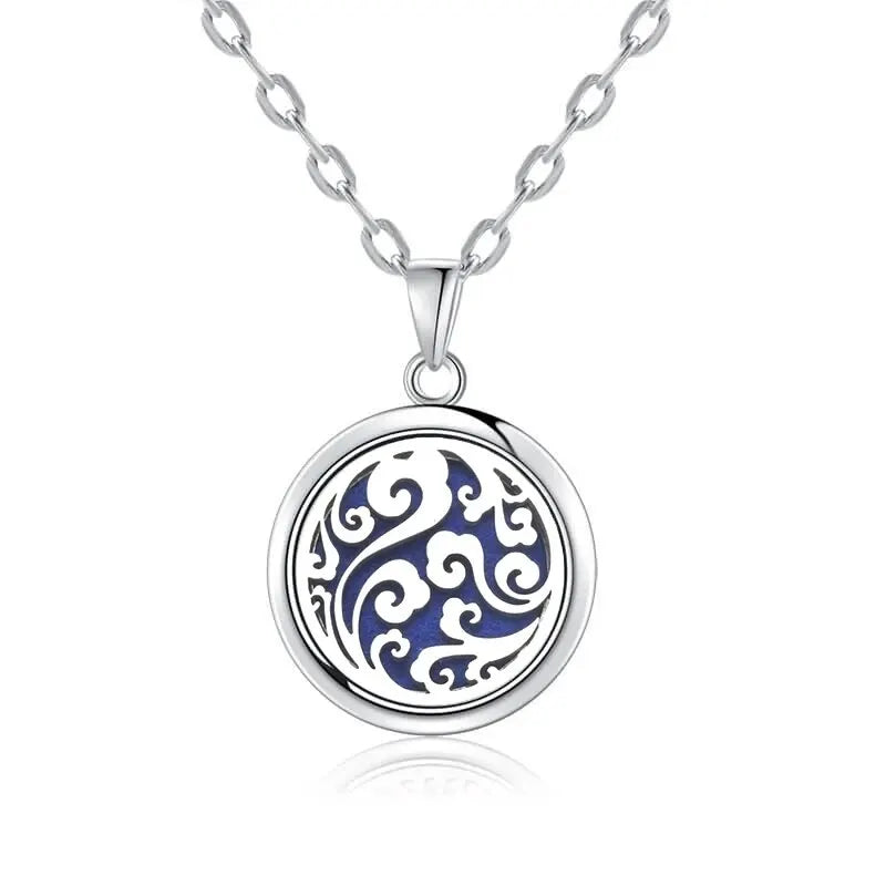 New Tree Of Life Aromatherapy Necklace Stainless Steel Essential Oil Diffuser Amulet Perfume Locket Pendant Women Jewelry Gift