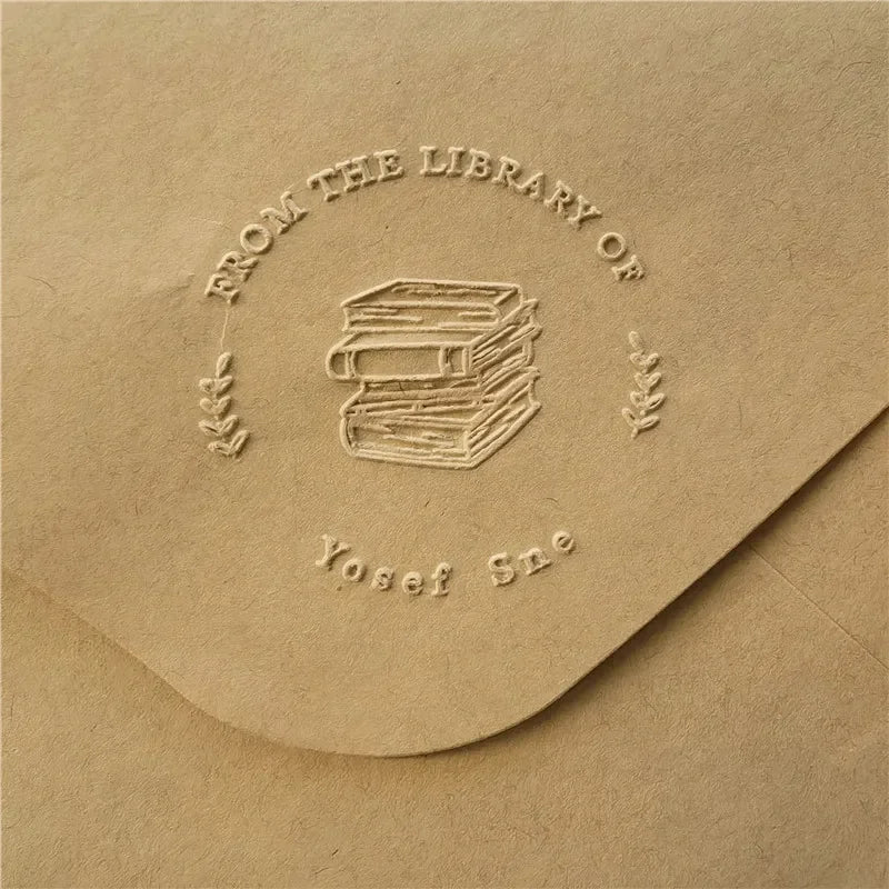 Personalized Book Embosser Custom Library Embosser Seal Customized This Book Belongs To,Custom Book Stamp from the library of