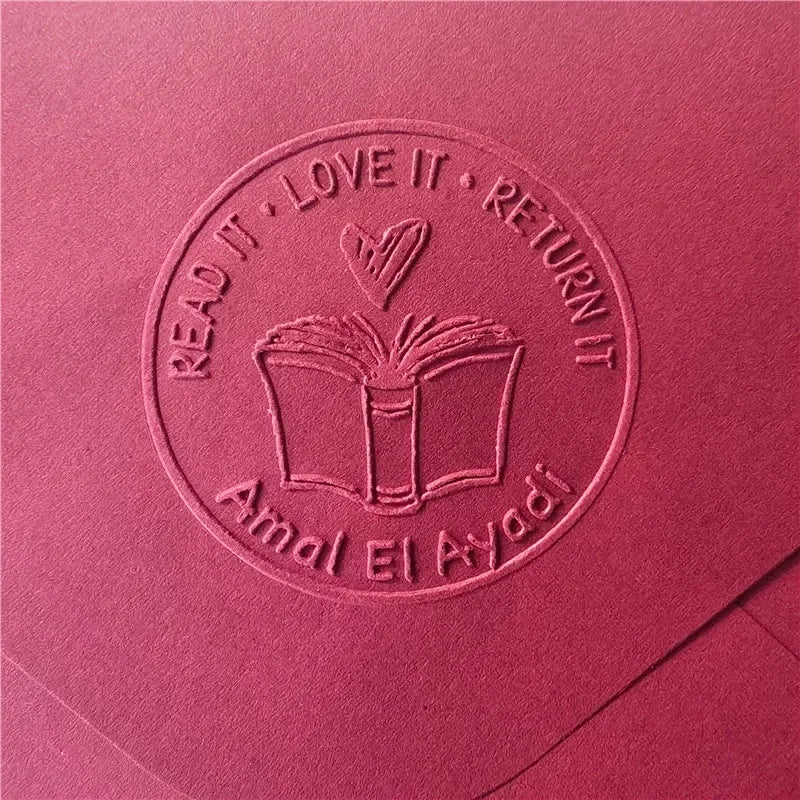 Personalized Book Embosser Custom Library Embosser Seal Customized This Book Belongs To,Custom Book Stamp from the library of