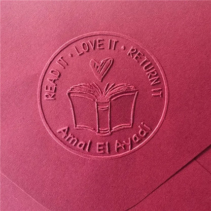 Personalized Book Embosser Custom Library Embosser Seal Customized This Book Belongs To,Custom Book Stamp from the library of