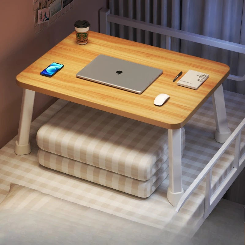 Portable Folding Laptop Table Adjustable Bedside Foldable Desk Dorm Student Study Tray Compact Lightweight Household Furniture