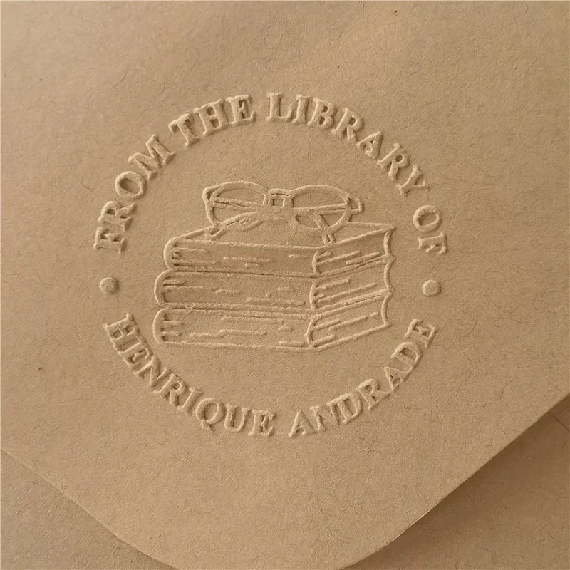Personalized Book Embosser Custom Library Embosser Seal Customized This Book Belongs To,Custom Book Stamp from the library of