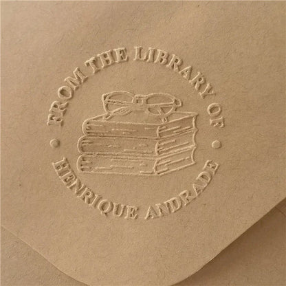 Personalized Book Embosser Custom Library Embosser Seal Customized This Book Belongs To,Custom Book Stamp from the library of