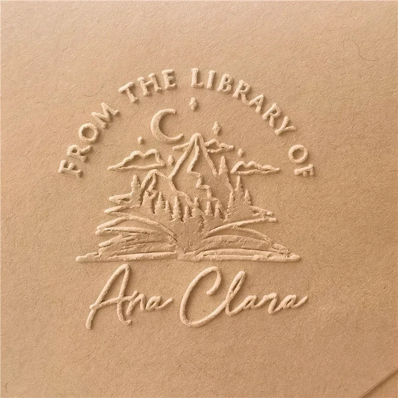 Personalized Book Embosser Custom Library Embosser Seal Customized This Book Belongs To,Custom Book Stamp from the library of