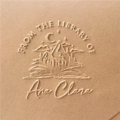 Personalized Book Embosser Custom Library Embosser Seal Customized This Book Belongs To,Custom Book Stamp from the library of