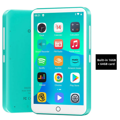 Oilsky Android 9.0 MP3 player, 16GB/80GB  supports Bluetooth and Wi-Fi, built-in FM radio and e-book function,  up to 512G
