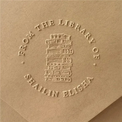Personalized Book Embosser Custom Library Embosser Seal Customized This Book Belongs To,Custom Book Stamp from the library of